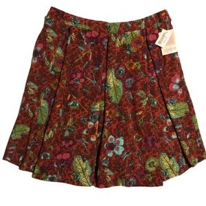 LuLaRoe Madison Skirt 3XL Pockets Pleated Floral